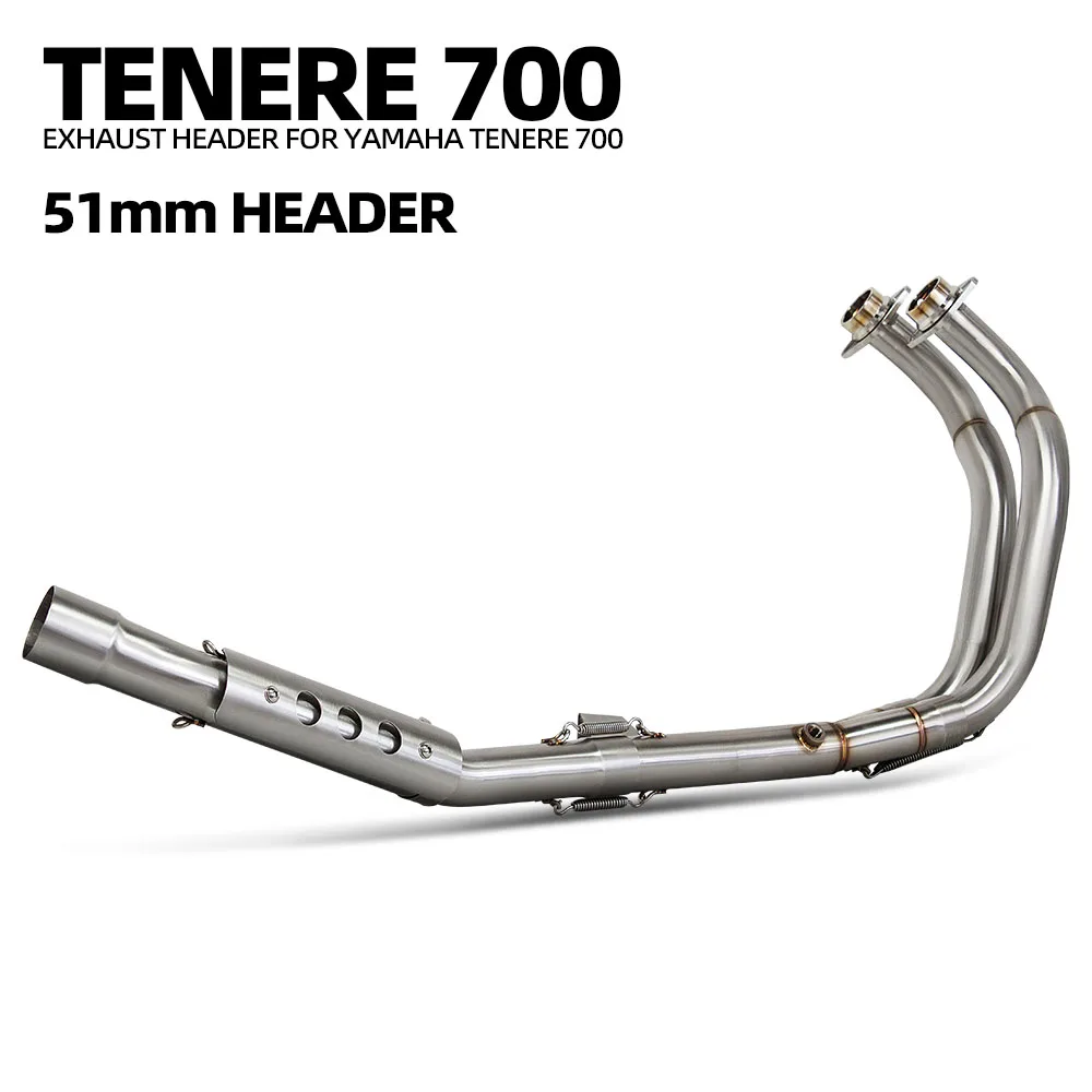 

Motorcycle Escape Modify Header Tube For Yamaha TENERE 700 T700 2019-2025 Stainless Exhaust Manifold Line Optional Interface