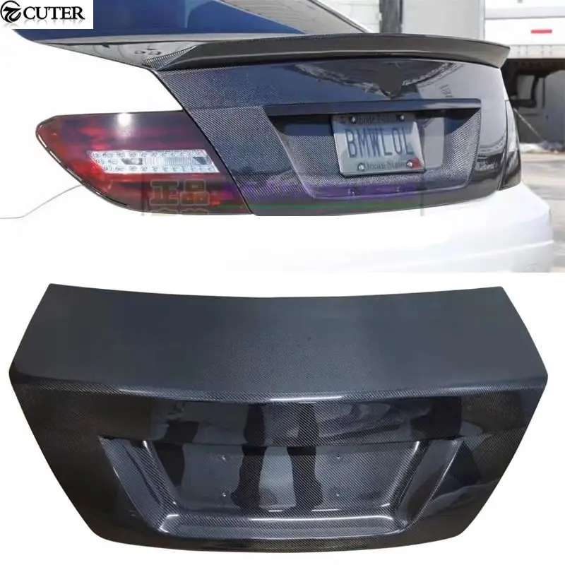 W204 C63 C300 C200 Carbon Fiber Trunk Hood Tail Cover for Mercedes Benz W204 Car Body Kit 08-14