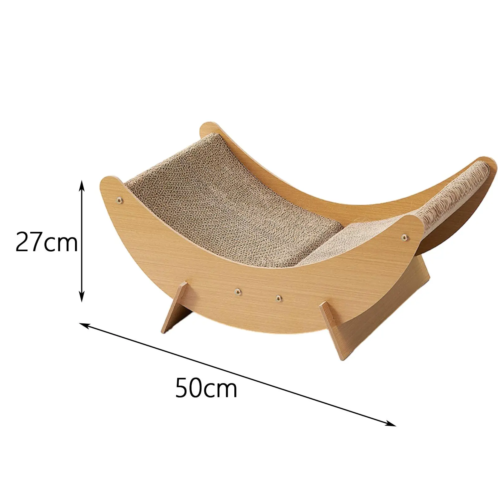 Cat Scratcher Cardboard With Solid Wooden Frame Lounge Couch Nest Play Grinding For Cats Multipurpose 4 in 1 Toys