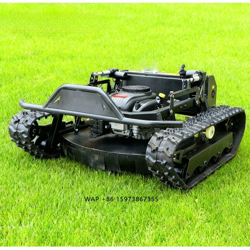 CE Certified New Design Cutting Width 900mm Self-Propelled Crawler Design Intelligent Remote Control Lawn Mowing Robot