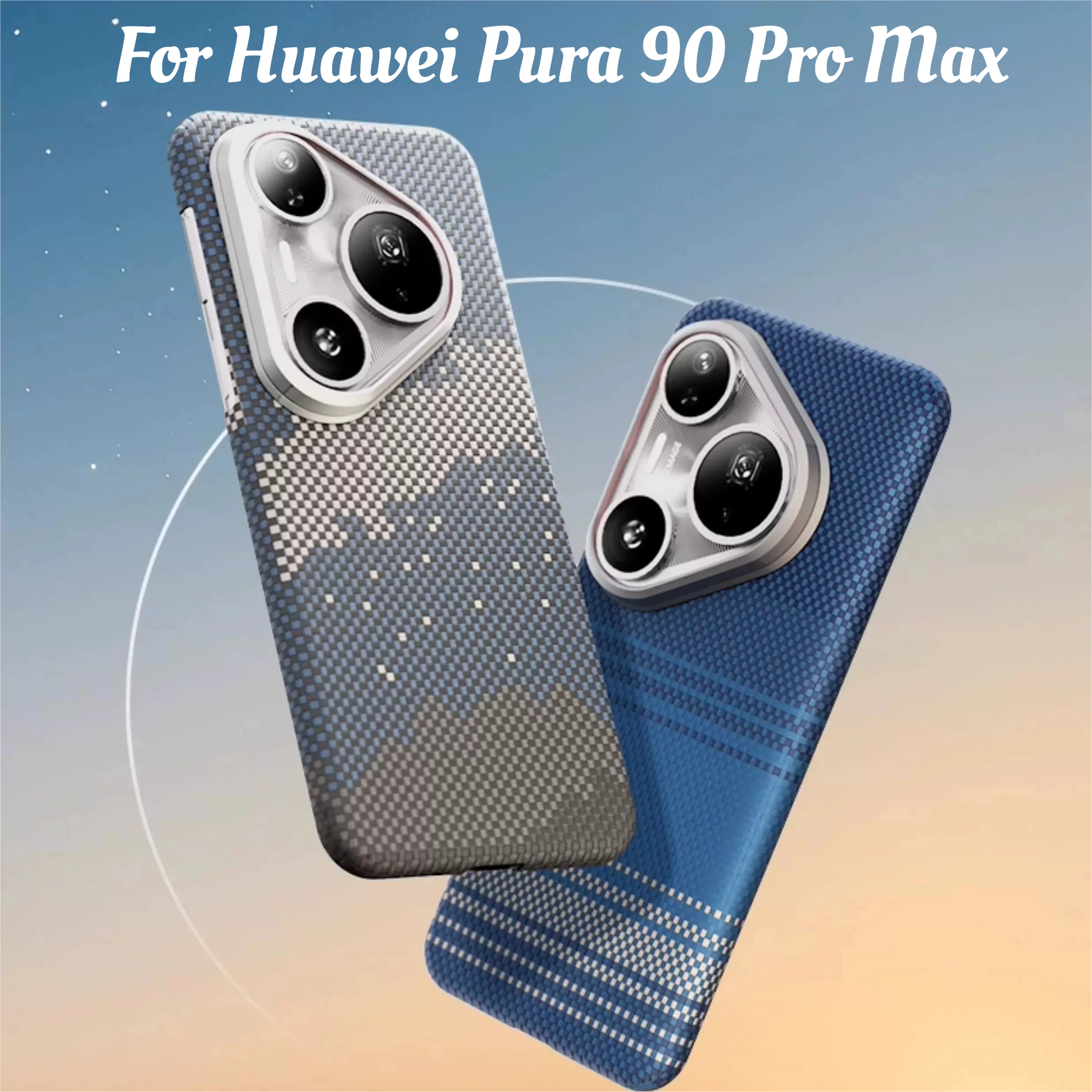 

Premium Busines Texture Genuine Kevlar For MagSafe Charge Case For Huawei Pura 90 Pro Max Slim Bare-metal Feel Drop-Proof Cover