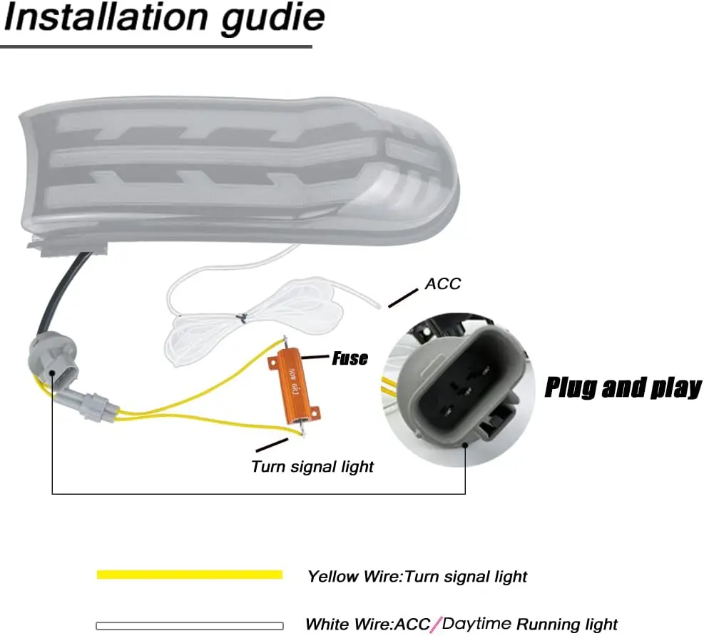 Smoke Lens LED Front Headlight for Toyota FJ Cruiser 2007-2021 Accessories Function Daytime Running Lamp and Turn Signal Light