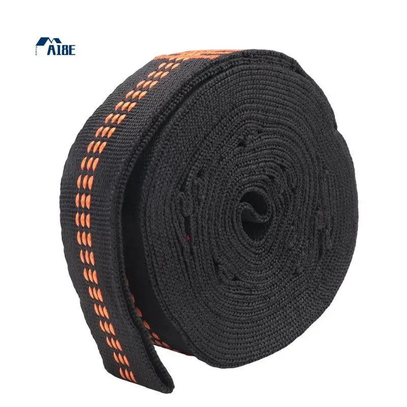 

A18E-Outdoor Hammock Tree Straps Tree Tie Rope High Load-Bearing Nylon Webbing Rock Climbing Flat Belt Cover