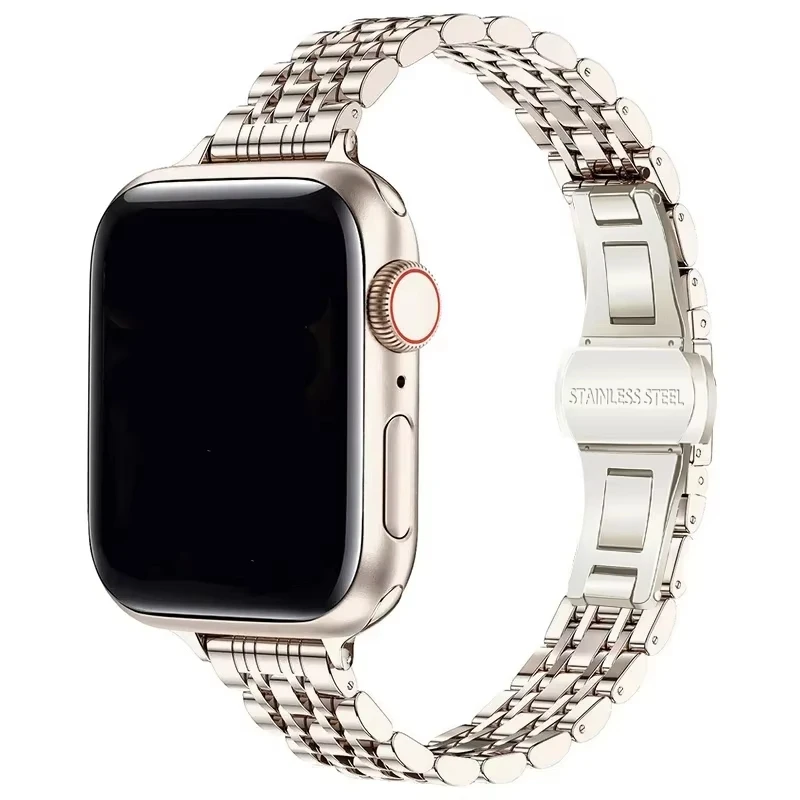 Roestvrij stalen band voor Apple Watch Ultra 2 Band 49 mm 42 mm 46 mm Metalen armband iWatch-serie 10 9 8 7 6 5 4 3 Dames 45 mm 41 mm