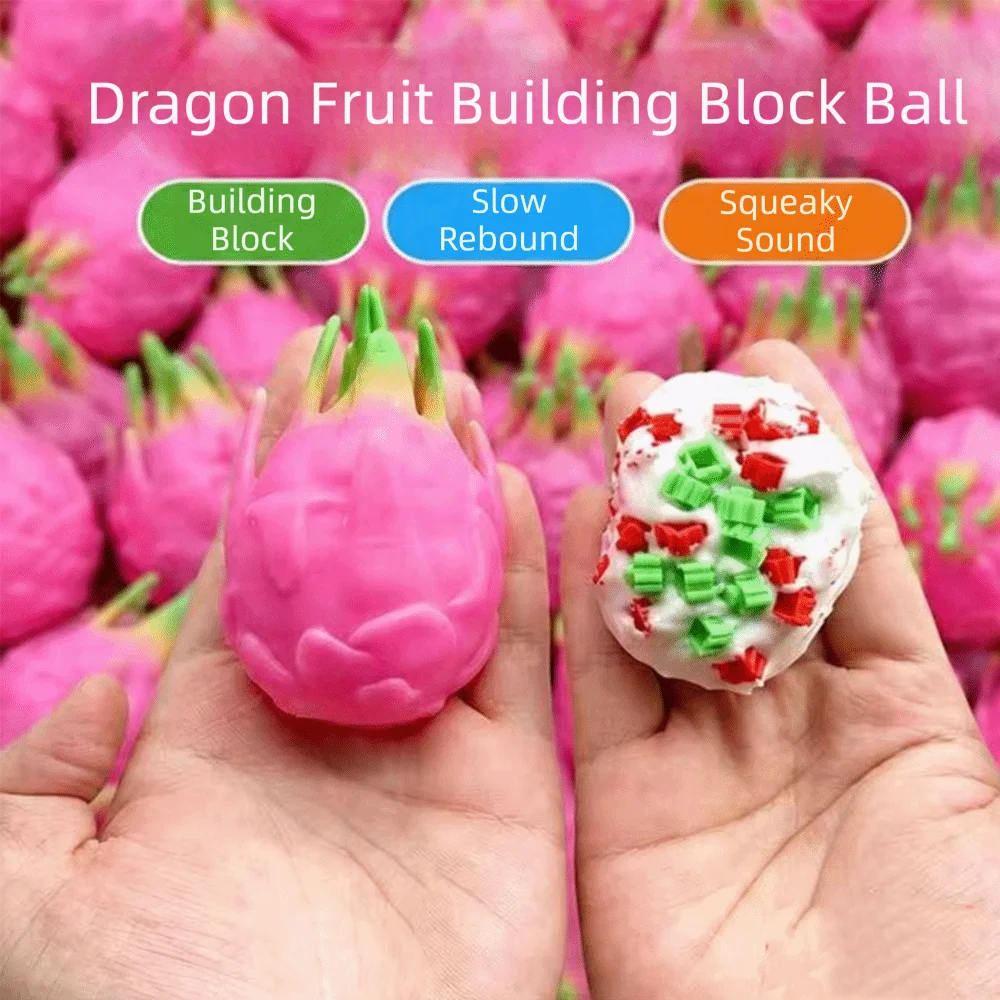 Finger Relax Crispy Peanut Squishy Handmade Shapeable Blocks Filled Squishy Hand Toy Pinch Sensory Fidget Ball Adult Kids