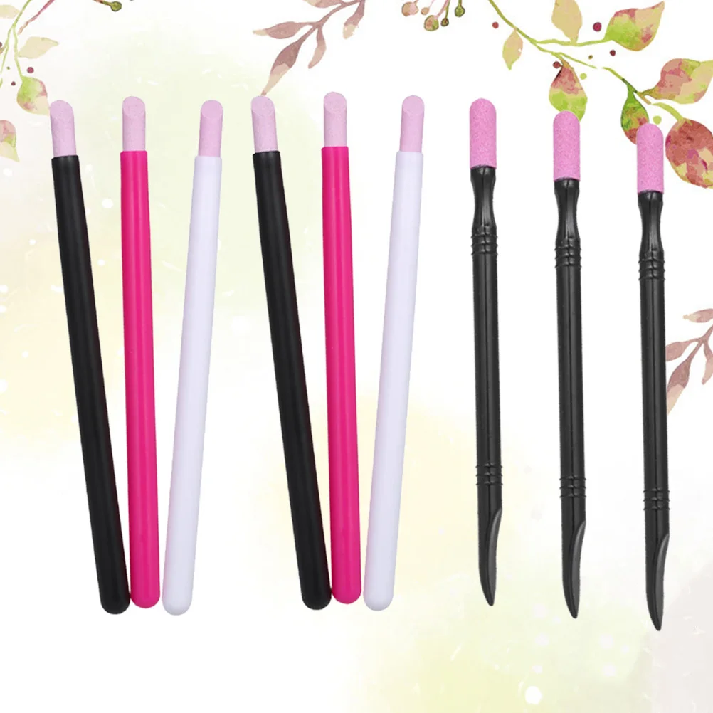 

6Pcs Nail Polishing Pen Set High Quality Nail Art Tools for Effective Dead Skin Removal Smooth Polishing Home and Salon Use