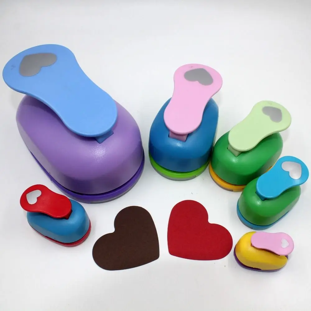 

8-75mm Hole Puncher Heart/Star Shaped Hole Cards Making Paper Cutter DIY Scrapbook Handmade Paper Cutting Machine School Office