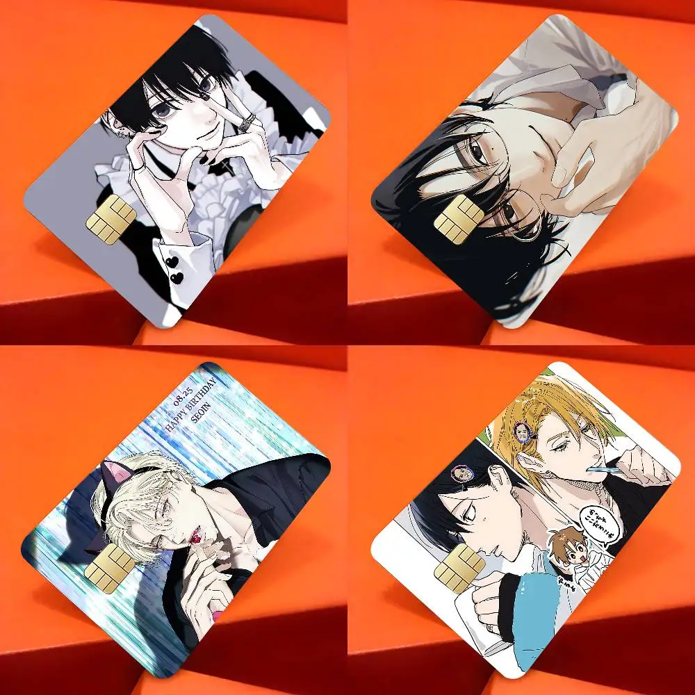 Japanese Comics Handsome Credit Card Skin Stickers Suitable For VISA Card Bus And Subway Contactless IC Cards