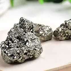 Pierre de Pyrite Naturelle Brute de 200g, Amas de Clip, Massage Minérale, Décoration de la Maison