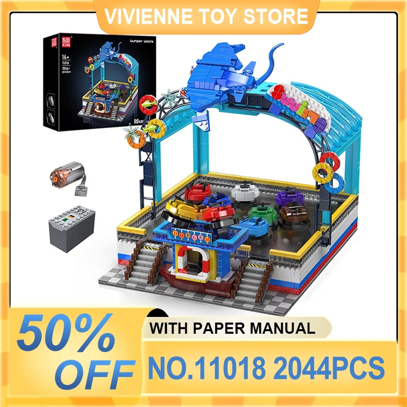 

Mould King 11018 Funtional Toys The Motorized Bumper Boats Building Block Assembly Bricks Kids Christmas Gift Desk Decor