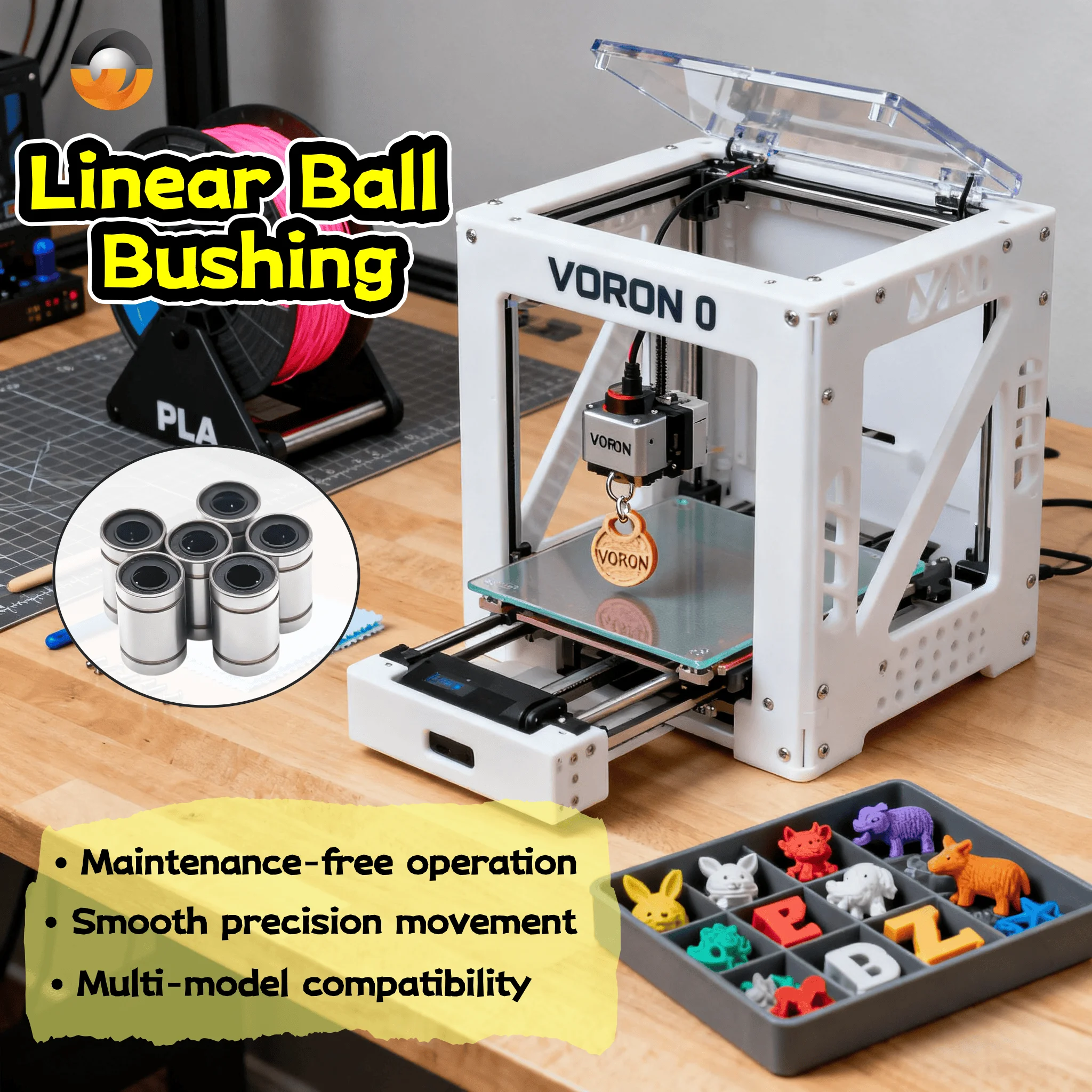 

10 шт. LM3UU LM4UU LM5UU LM6UU LM8UU LM6LUU линейный шарикоподшипник стержень рельсовый линейный вал подшипники детали 3D-принтера с ЧПУ