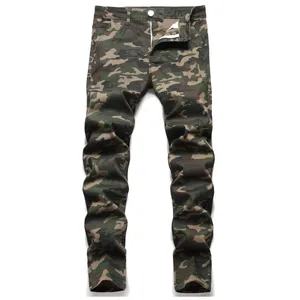 Camoufaged Men's Jeans, fünf Stile, gerade Mode, hohe Qualität, Dropship, tägliche Trend, Party, militärisches Grün 12 Hauptverkäufe Green Herren Jeans - №7
