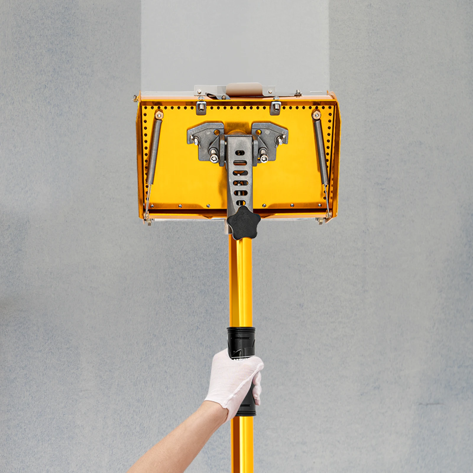 Drywall Flat Finisher Taping Professional Tools w/ 40\'\'-64\'\' Extendable Handle Plasterboard Wallboard Sheetrock Mud for Putty