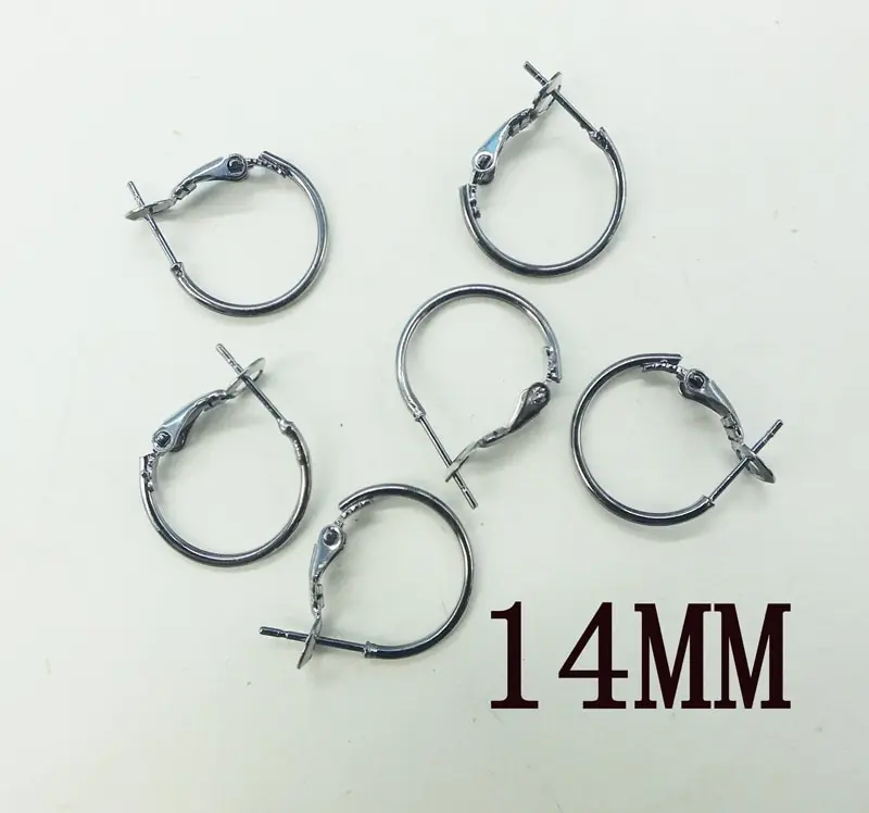 

200PCS / lot 14MM Silver Plated Earring Loop with Round Hoop Earrings