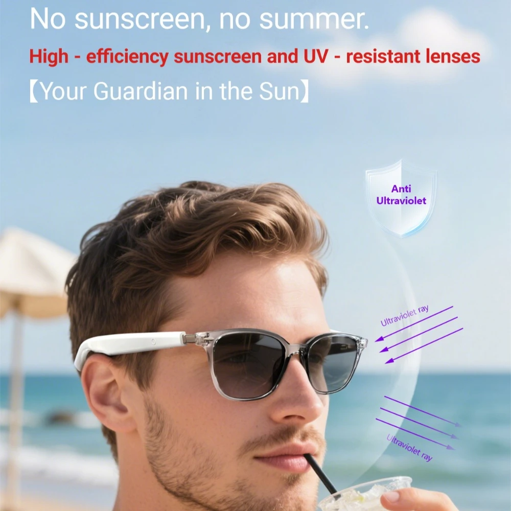 

GT-35 умные беспроводные голосовые очки с дистанционным управлением, солнцезащитные очки для перевода, спортивные очки, музыкальные очки, водонепроницаемые очки