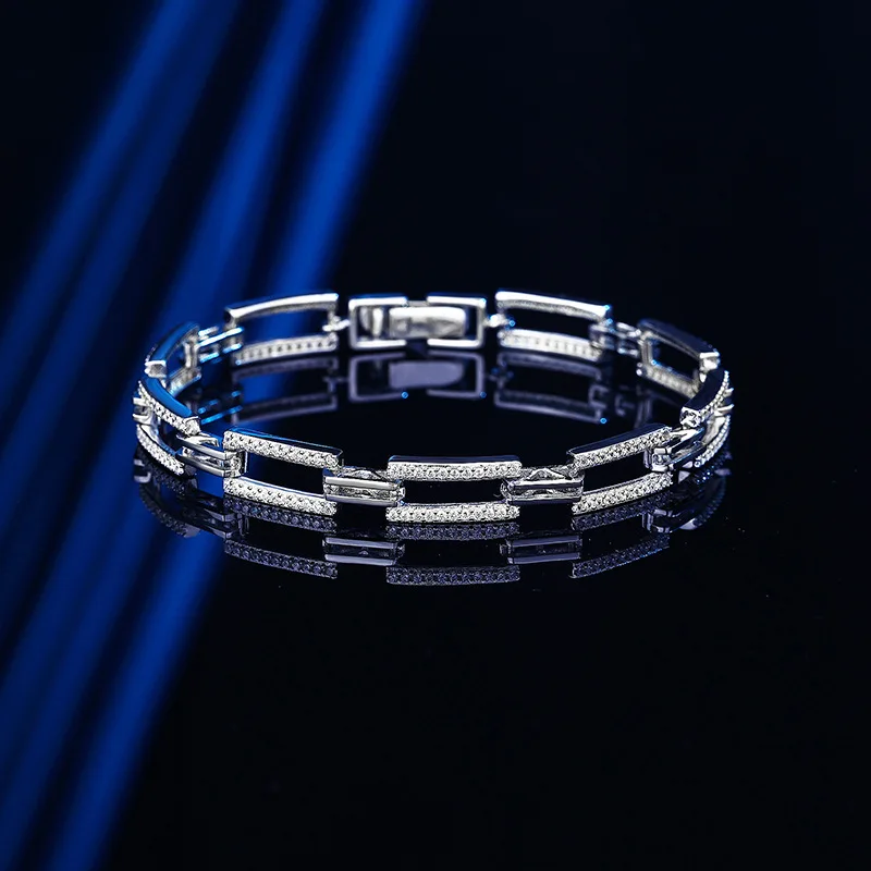 

18K Real Platinum PT950 bracelet for women ins niche design light luxury simple versatile high-end gift