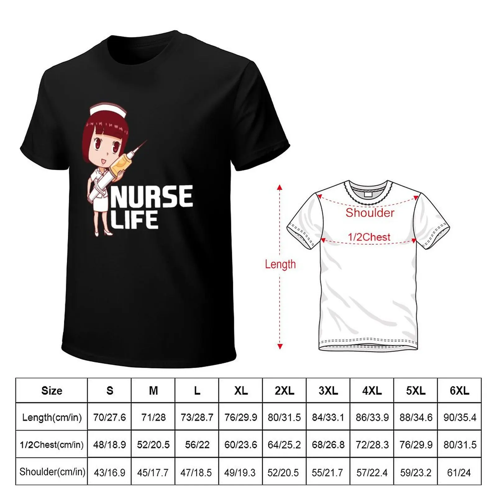 Love Nurse Life T-Shirt Plus Size Summer Short Sleeve T-Shirt