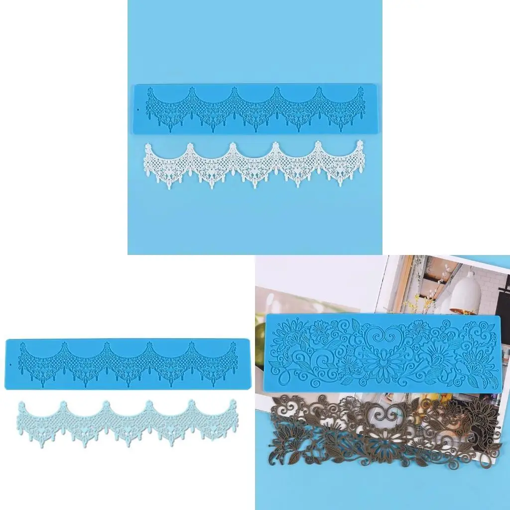 F19B Chocolate Candy Sugar Craft Exquisite Flowers Gum Paste Mold Cake Decorating Tools Family Art Silicone Soap Mold Kitchen