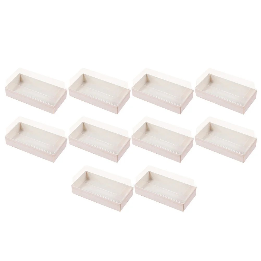 

10Pcs Wooden Packing Boxes Natural Disposable Food Containers for Sandwich Cake Cookie Dessert Baking Party Favor Takeaway