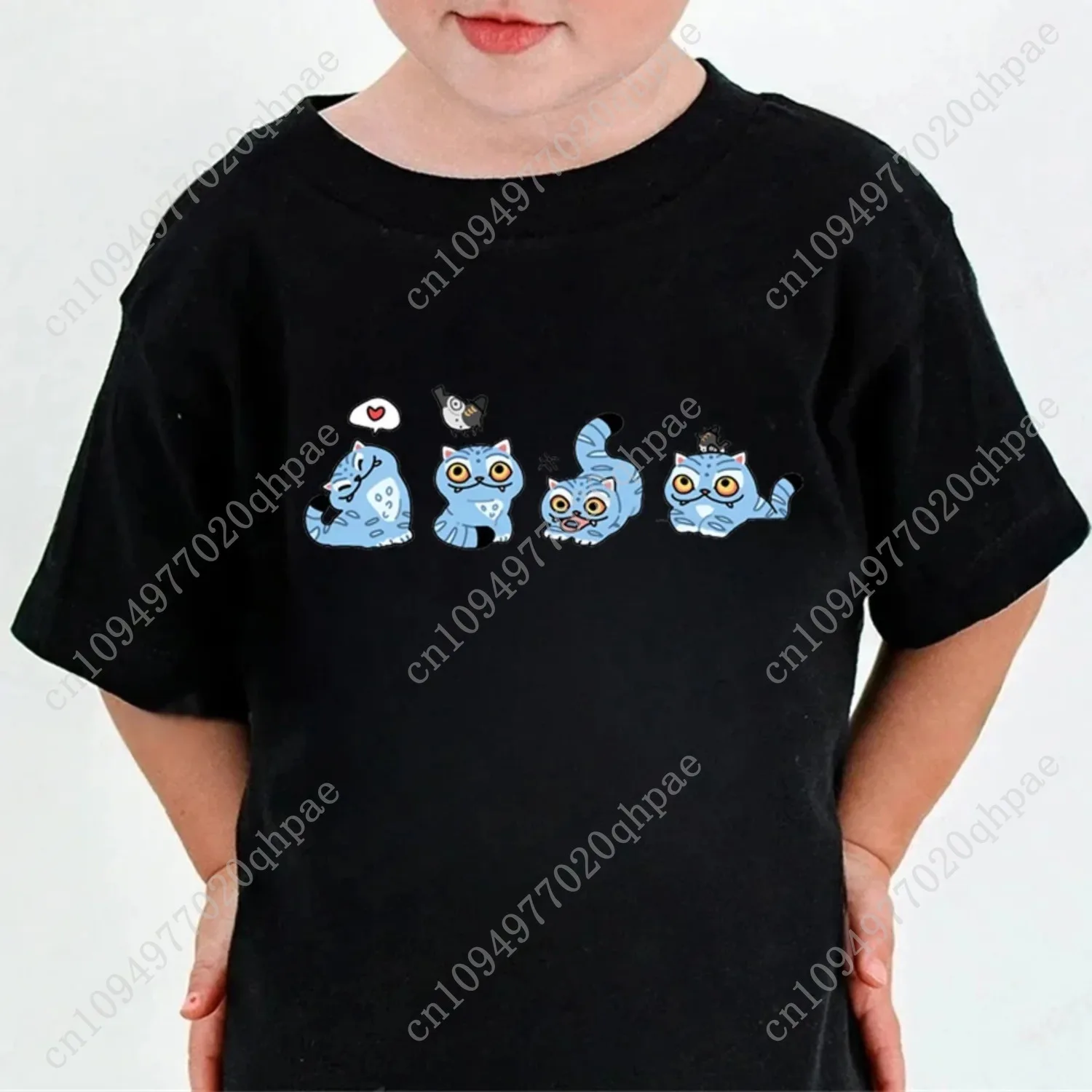 เสื้อยืด Huntrix Kpop Chasseurs de démons สำหรับเด็กชาย เด็กหญิง แฟนคลับ ของขวัญฤดูร้อน คอกลม แขนสั้น เสื้อยืดแฟชั่นเด็ก