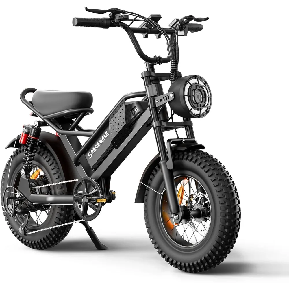 دراجة كهربائية 750 وات للبالغين، 21.6 ميجا في الساعة 70 ميلًا، دراجة نارية ترابية كهربائية 48 فولت 15.6 أمبير في الساعة، دراجة كهربائية بإطارات عريضة 16 بوصة × 4.0، 6 سرعات