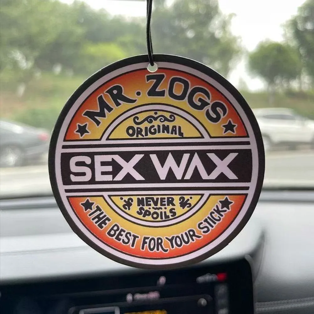 2D Flat 1/3/10 Piece, Round Surfboard Wax Retro Car Aromatherapy Piece - Rearview Mirror/Out of Trend Pendant, Lasting Fragrance