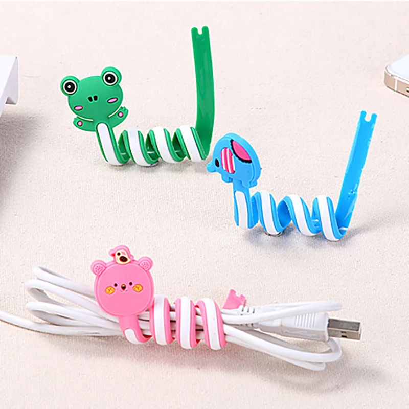 Lucu Serbaguna Usb Kabel Winder Telepon Kabel Organizer Pelindung Earphone Manajemen Komputer PC Data Line Klip Kolasi