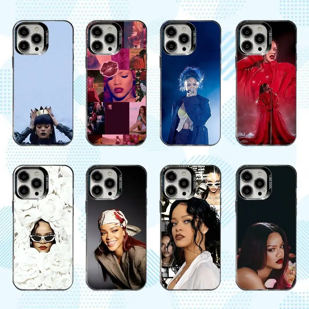 

Singer R-Rihannas Phone Case For iPhone 16,15,14,13,12,11,Mini,Pro,SE,MAX White Matte Shockproof Cover