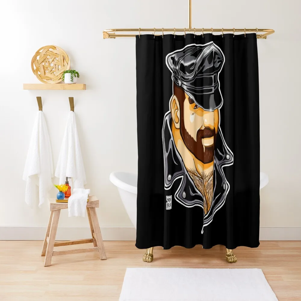 

ADAM LIKES LEATHER Shower Curtain Bathroom Showers Waterproof Fabric Shower Luxury Bathroom Anime Shower Curtain