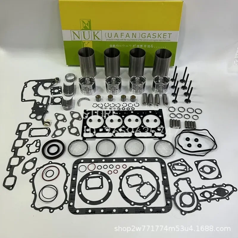 Engine Overhaul Kit for Excavator V2203 V2403 Four Matching Pistons and Components Repair Package