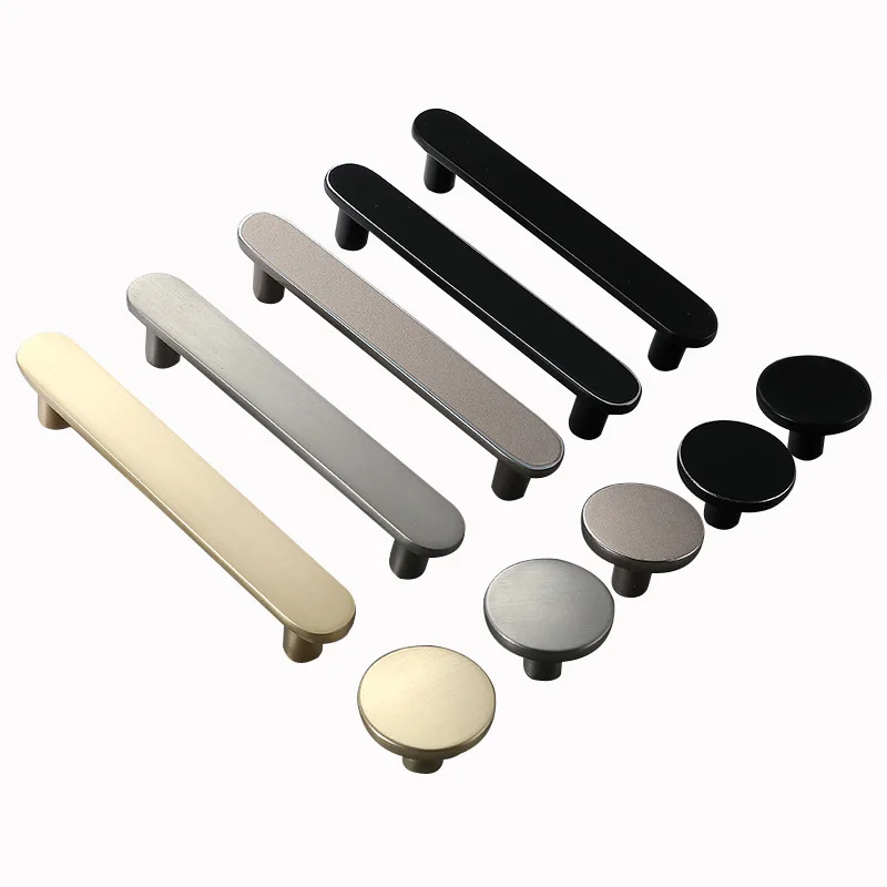 Modern Simple Cabinet Kitchen Cupboard Handles For Furniture Drawer Bedroom Wardrobe Small Knobs Black Closet Pulls And Pens