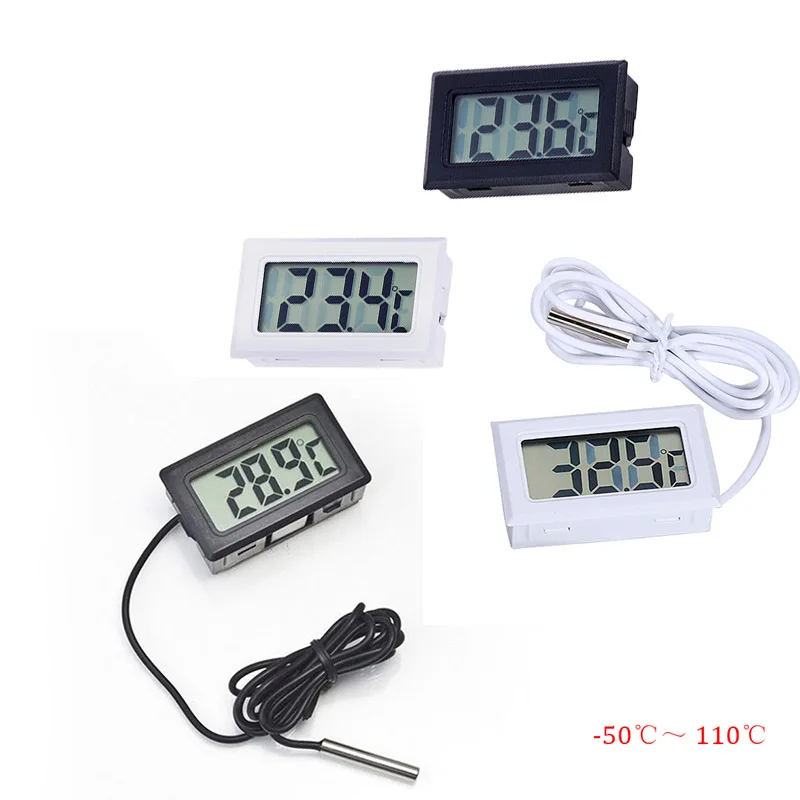 Digital LCD Digital Thermometer Aquarium Electronic Precision Fish Tank Temperature Measuring Tool with Waterproof Probe