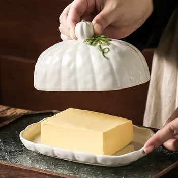 Pumpkin Ceramic Butter Dish 2
