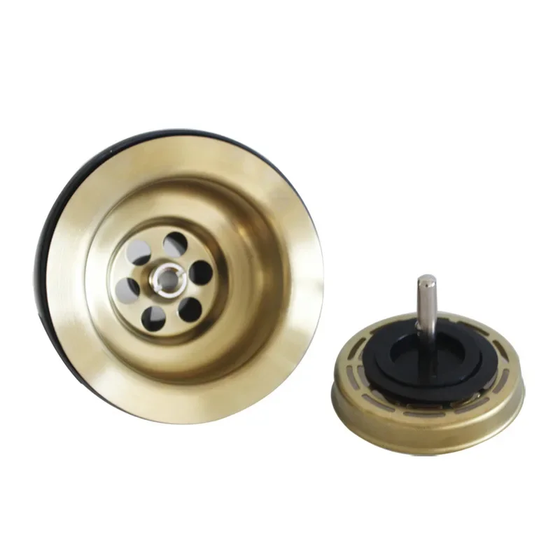 Talea Drain European Export Pale Gold Downcomer Brushed Light Gold Strainer PVD Sink Accessories xk268c028 Bathroom Basin Pop Up