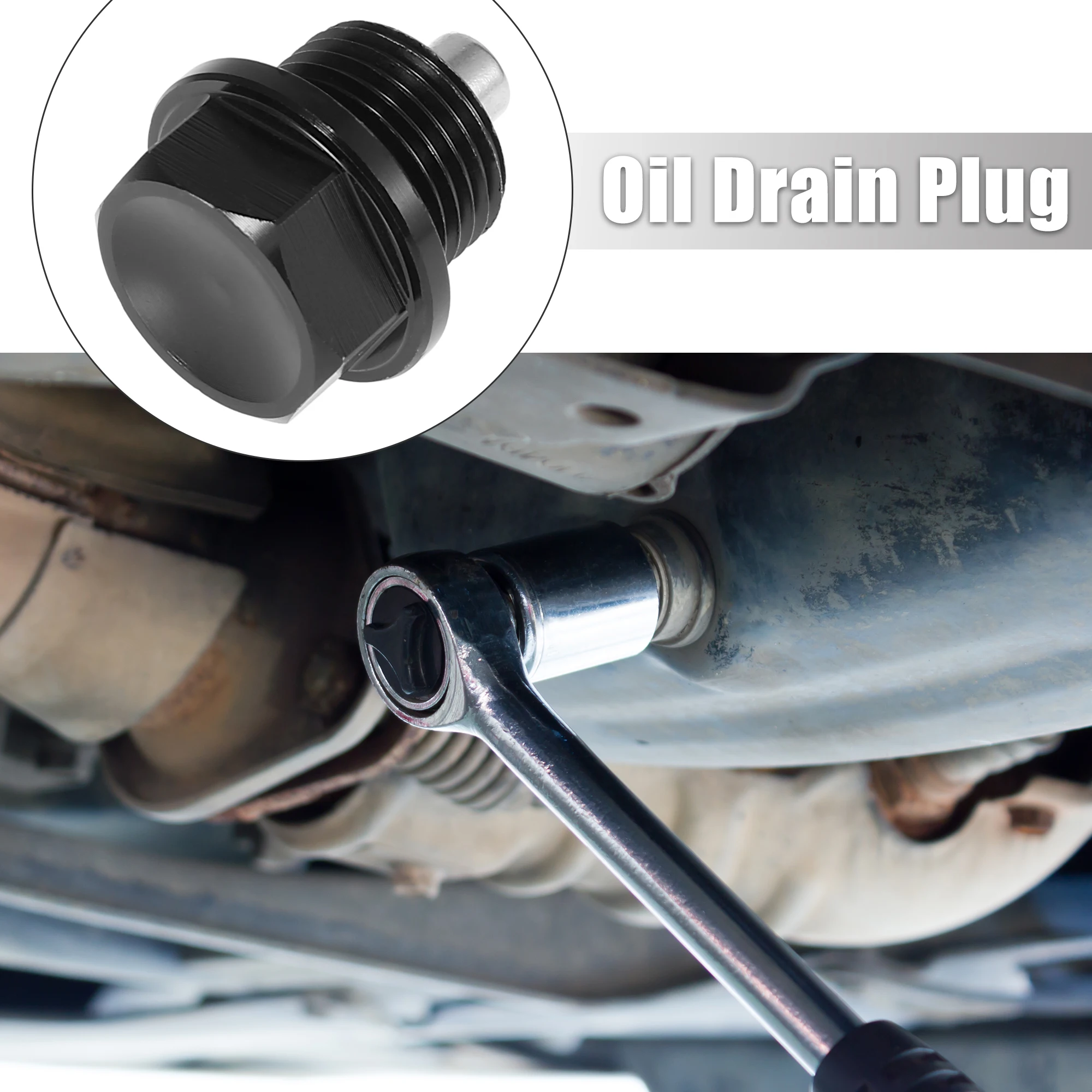 UXCELL M18 x 1.5 Universal Vehicle Magnetic Oil Drain Plug Sump Drain Nut Oil Drain Bolt Screw with Gasket Car Accessories