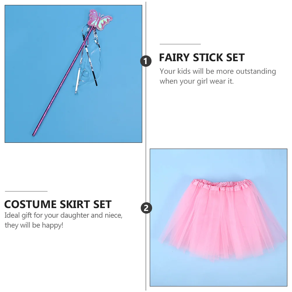 Crianças Light Up Headband Roupas, Acessório do traje Set, Vestido, Menina Roupas