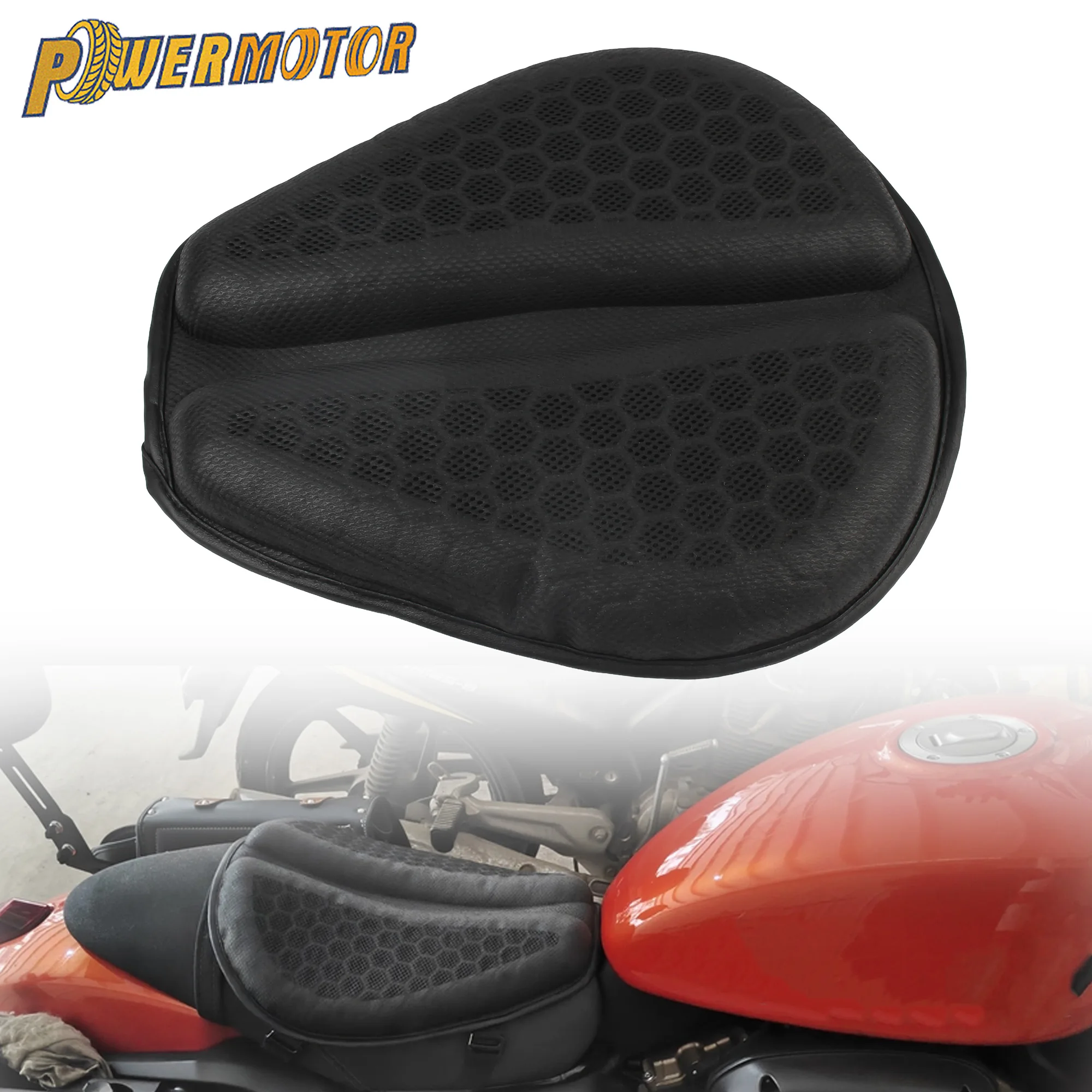

Universal Motorcycle Gel Seat Cushion 3D Honeycomb Shock Absorption Breathable Gel Seat Pad Motorbike Scooters Moped Accessories