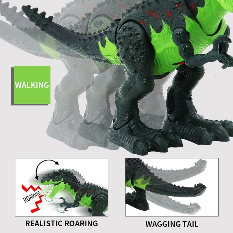 Dinosaurio de Control remoto para niños, de Tiranosaurio juguete, Robot de dinosaurio realista, regalo para niños