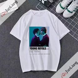 Young Royal Edwin Ryding Men's and Women's T-shirt Accessories Awesome T-shirt William and Simon Kissing T-shirt Loose Clothes