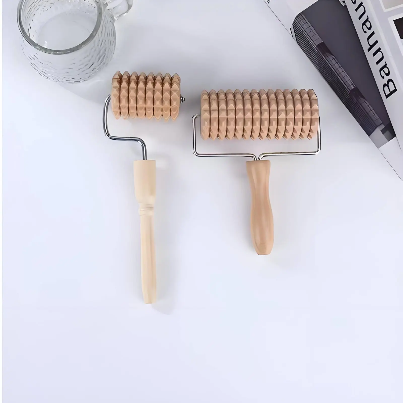 

Hand Push Massage Stick Beech Wood Wooden Roller Massager Manual Massage Roller Ergonomic Design Body Care Tool Even Surface