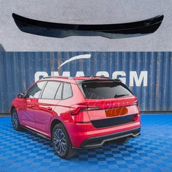 Rear Roof Lip Spoiler For SKODA KAMIQ  (2019-UP) ABS Plastic Gloss Black Car Tail Wing Universal Spoiler Wing