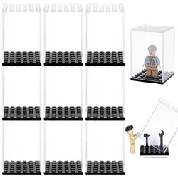 Building Block Display Box Small Particles Suitable For Lego Minifigures Clear Desktop Dust Box Stackable Storage Square Box