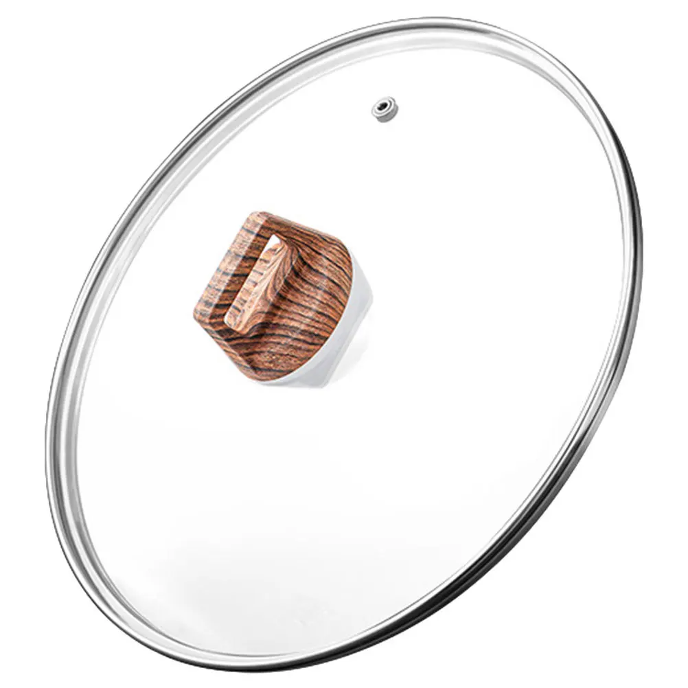 

Pot Cover Explosion Proof Glass Lid Sturdy Universal Replacement Cooking Pot Lid Kitchen Pan Glass Wok Cover