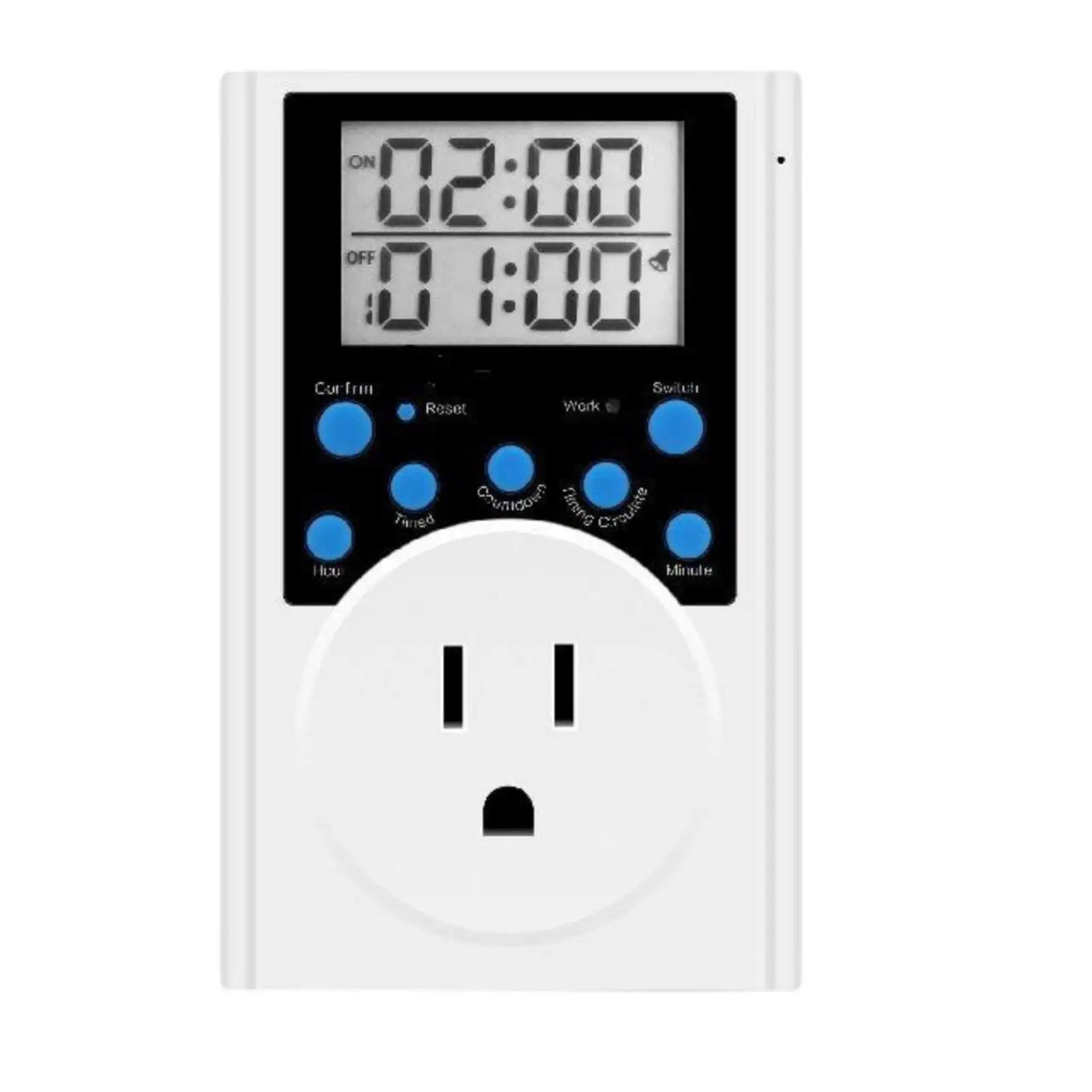 Schedulable Outlet Timer with Easy Read Screen for Aquarium Lighting Plant Growth Lamps Energy Efficient Power Control