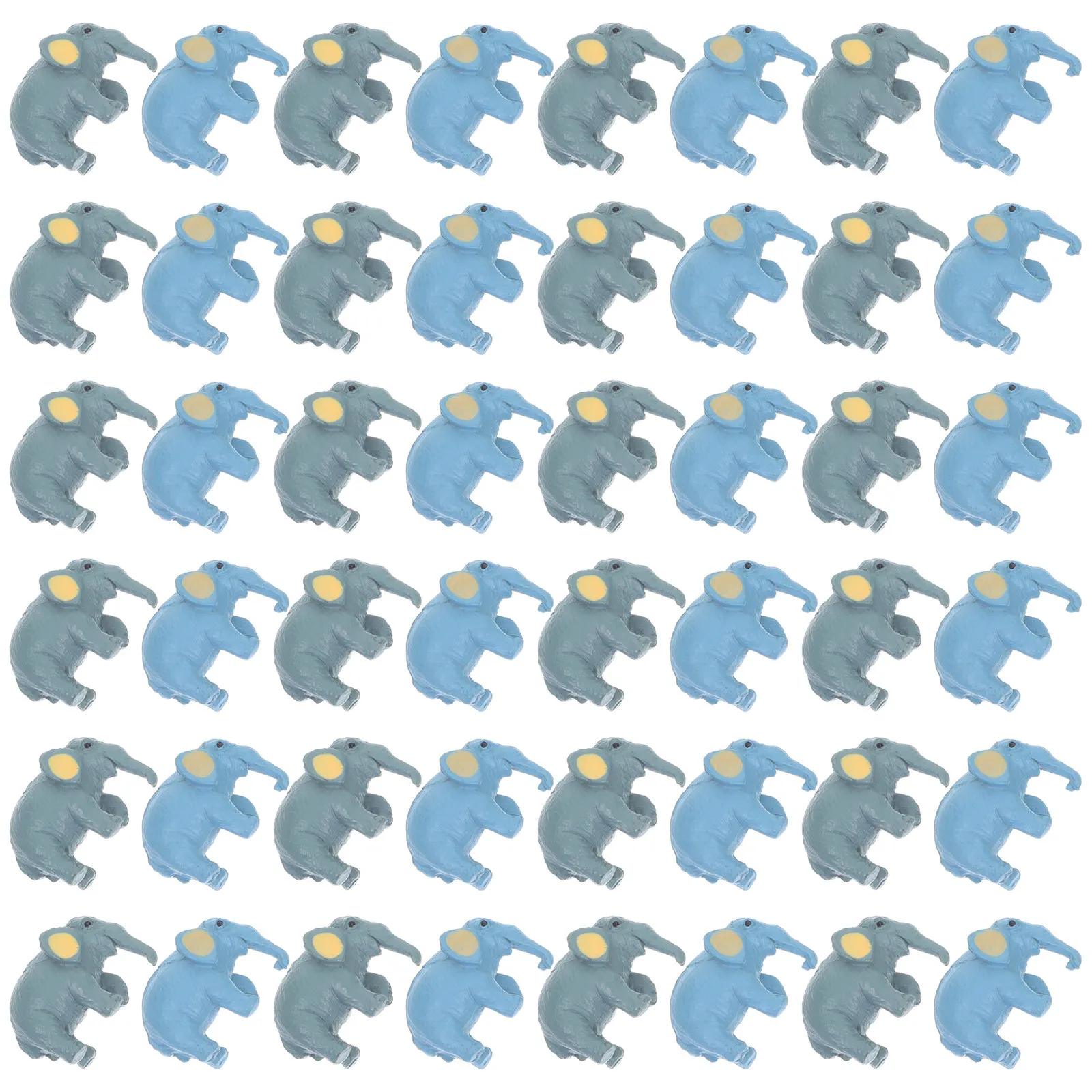 60Pcs Mini Resin Elephant Small Decorative Animal Figures Realistic Miniatures for Home Garden Tabletop Display