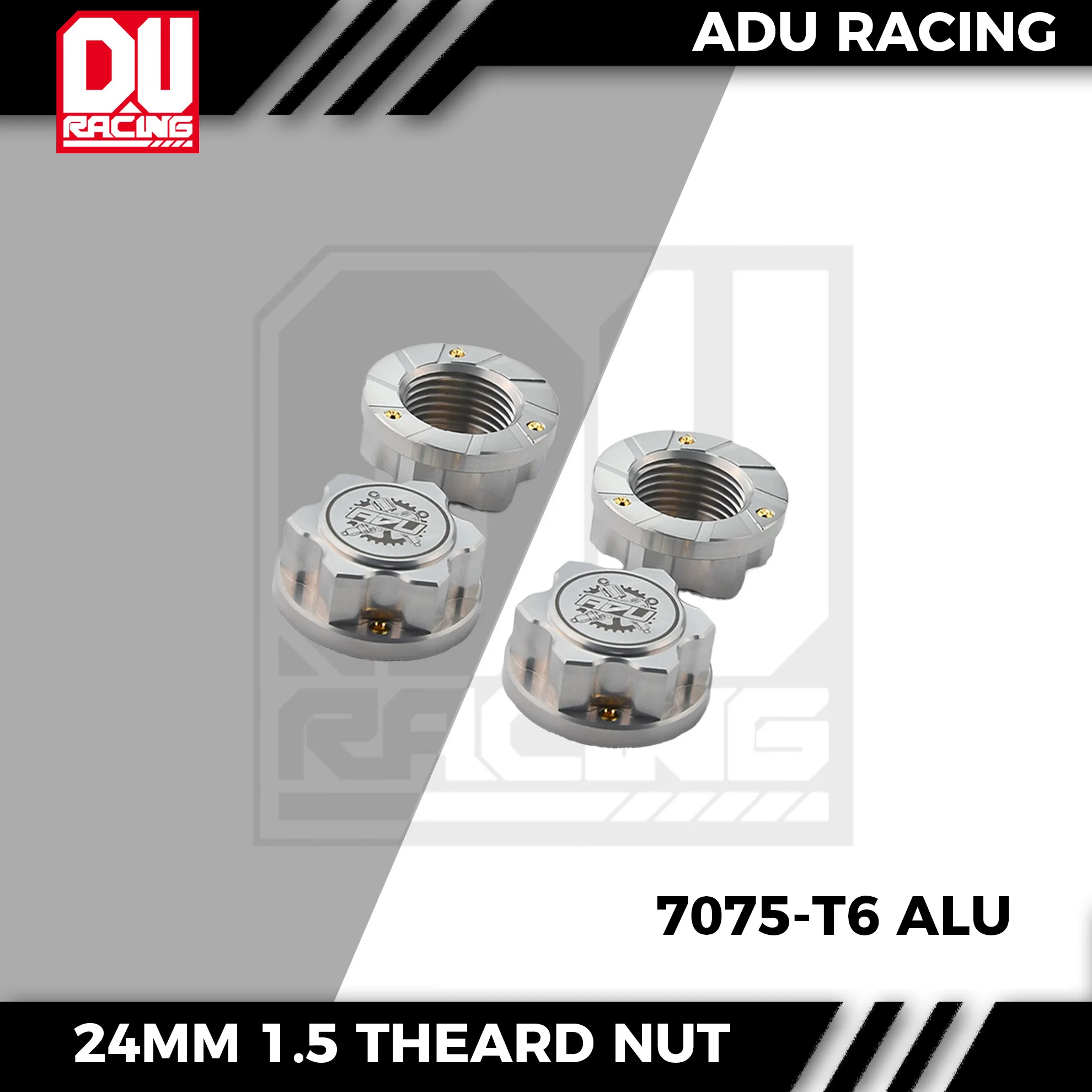 ADU Racing 7075 Aluminum 1.5 24mm Hex Wheel Nuts Dustproof Anti-Skid for 1/5 HPI KARKEN Rovan KingMotor  Losi  Baja 5t dbxl k