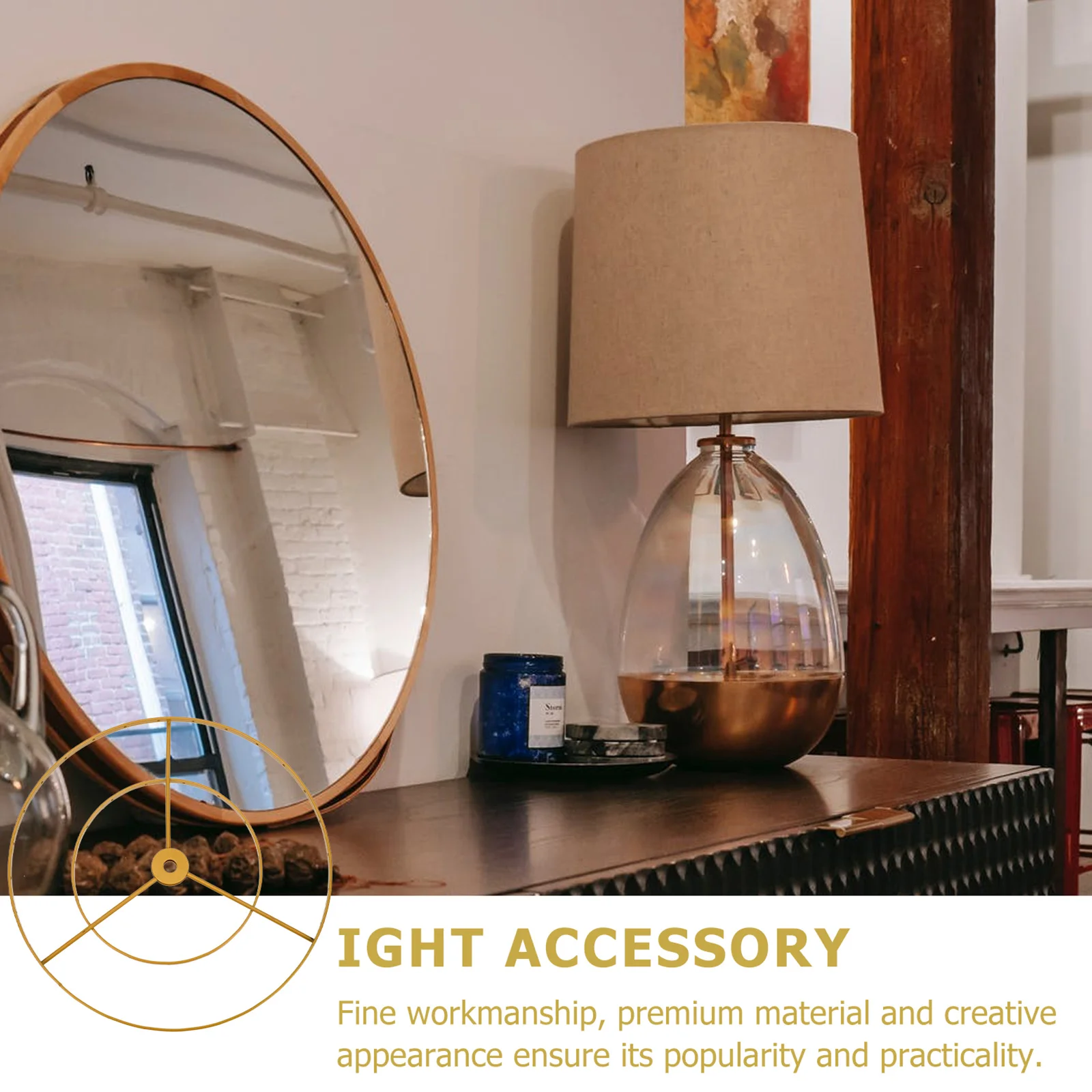 

Double Layer Ring Lampshade Frame Iron E27 Hanging Light Pendant Bracket For Home Office Cafe Ceiling Decoration Lighting