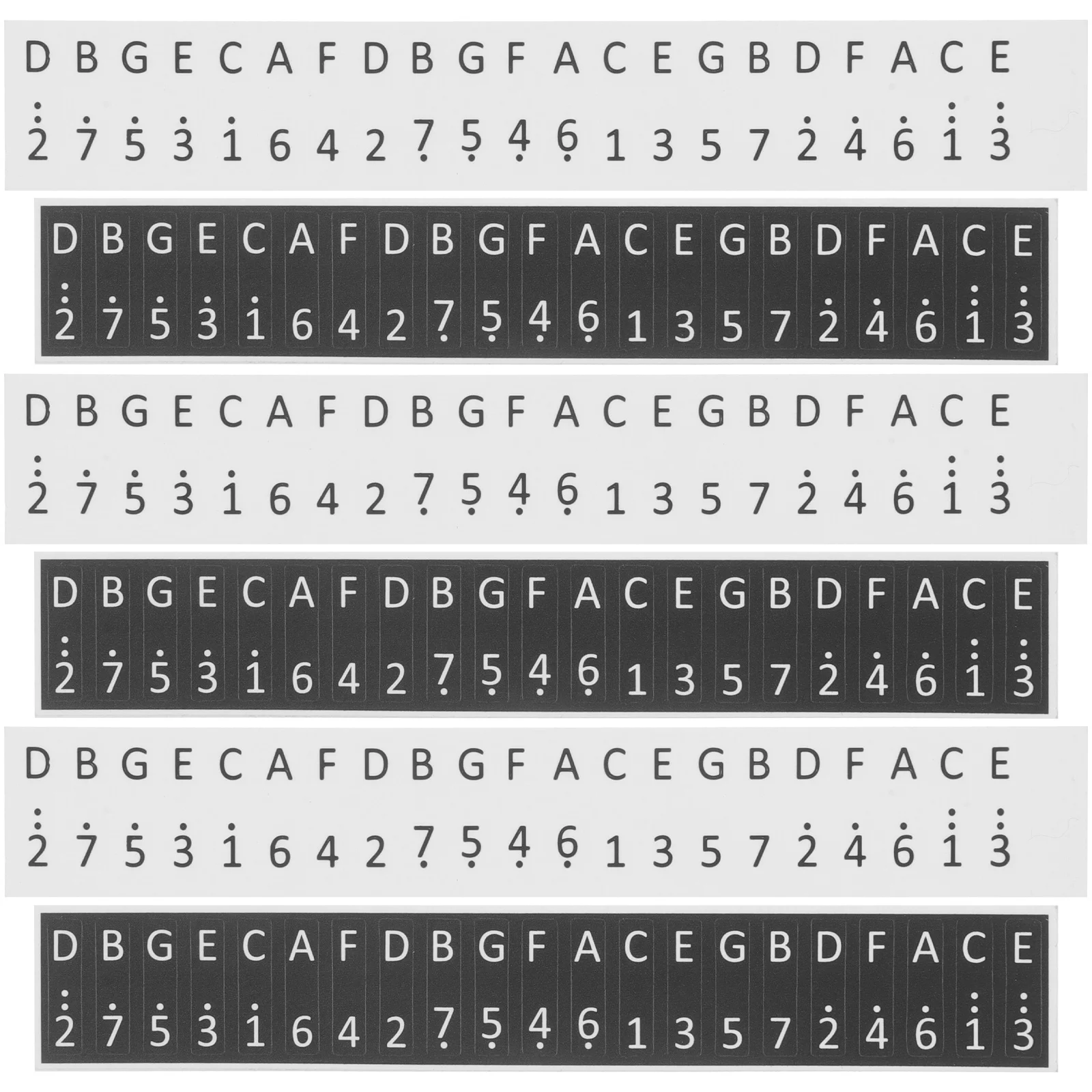 

6Pcs Kalimba Starter Stickers 17 Key Thumb Piano Note Decals Enhanced Visibility Learning Aid for Beginners Smooth Play Reliable