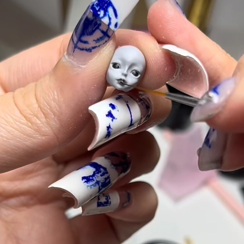 قزم دمية شفافة ثلاثية الأبعاد سيليكون قالب الأظافر قالب الكرتون لتقوم بها بنفسك مسمار ديكور فني قالب مانيكير لسحر الأظافر #6