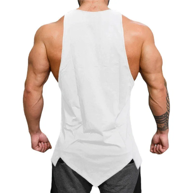 Summer Mens Cotton Running Vests Breathable Sleeveless Shirts Human Skeleton Deadlift Barbell Gym Workouts Tank Top Bodybuilding